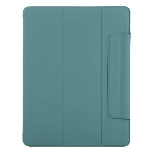 For iPad Air 13 2024 / Pro 12.9 2020 Double-sided Magnetic Flip PU Leather Tablet Case With Holder & Sleep / Wake-up Function(Green) - iPad Pro 12.9 (2020) Cases by buy2fix | Online Shopping UK | buy2fix