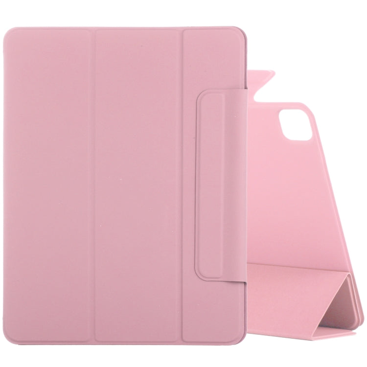 For iPad Air 13 2024 / 2025 / Pro 12.9 2020 Double-sided Magnetic Flip PU Leather Tablet Case With Holder & Sleep / Wake-up Function(Light Pink) - iPad Pro 12.9 (2020) Cases by buy2fix | Online Shopping UK | buy2fix