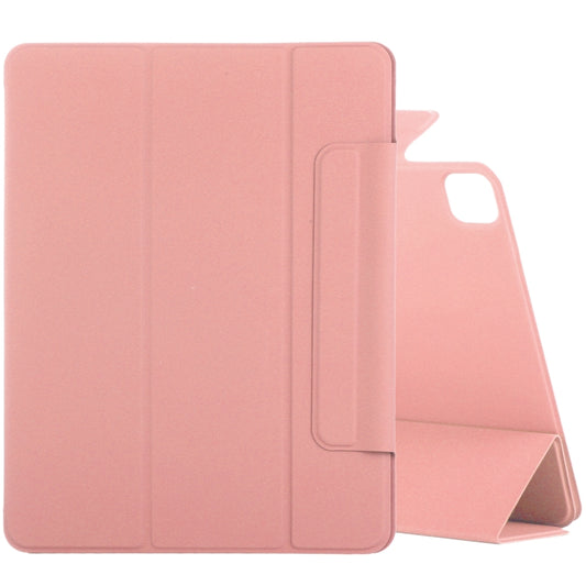 For iPad Air 13 2024 / 2025 / Pro 12.9 2020 Double-sided Magnetic Flip PU Leather Tablet Case With Holder & Sleep / Wake-up Function(Pink) - iPad Pro 12.9 (2020) Cases by buy2fix | Online Shopping UK | buy2fix