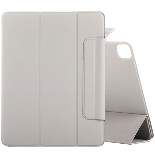 For iPad Air 13 2024 / 2025 / Pro 12.9 2020 Double-sided Magnetic Flip PU Leather Tablet Case With Holder & Sleep / Wake-up Function(Grey) - iPad Pro 12.9 (2020) Cases by buy2fix | Online Shopping UK | buy2fix