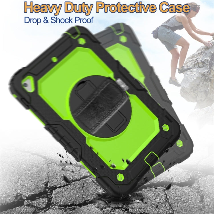 Shockproof Black Silica Gel + Colorful PC Protective Case for iPad Mini 2019 / Mini 4, with Holder & Shoulder Strap & Hand Strap & Pen Slot(Green) - iPad Pro 11 (2018) Cases by buy2fix | Online Shopping UK | buy2fix
