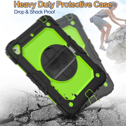 Shockproof Black Silica Gel + Colorful PC Protective Case for iPad Mini 2019 / Mini 4, with Holder & Shoulder Strap & Hand Strap & Pen Slot(Green) - iPad Pro 11 (2018) Cases by buy2fix | Online Shopping UK | buy2fix