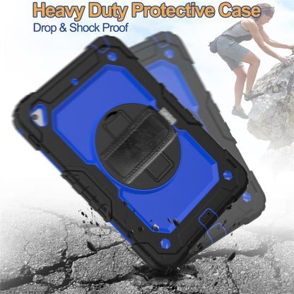 Shockproof Black Silica Gel + Colorful PC Protective Case for iPad Mini 2019 / Mini 4, with Holder & Shoulder Strap & Hand Strap & Pen Slot(Blue) - iPad Pro 11 (2018) Cases by buy2fix | Online Shopping UK | buy2fix