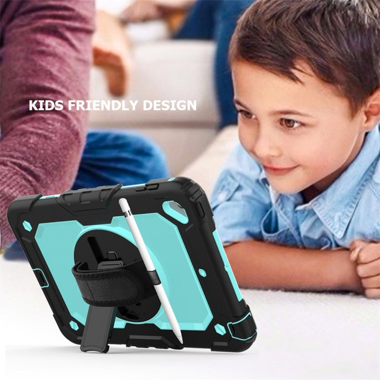 Shockproof Black Silica Gel + Colorful PC Protective Case for iPad Mini 2019 / Mini 4, with Holder & Shoulder Strap & Hand Strap & Pen Slot(Baby Blue) - iPad Pro 11 (2018) Cases by buy2fix | Online Shopping UK | buy2fix