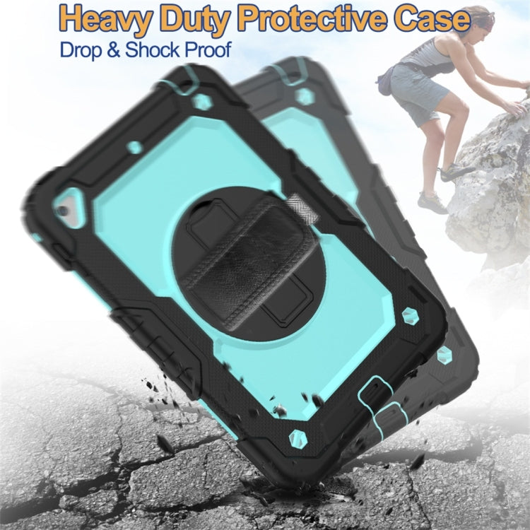 Shockproof Black Silica Gel + Colorful PC Protective Case for iPad Mini 2019 / Mini 4, with Holder & Shoulder Strap & Hand Strap & Pen Slot(Baby Blue) - iPad Pro 11 (2018) Cases by buy2fix | Online Shopping UK | buy2fix