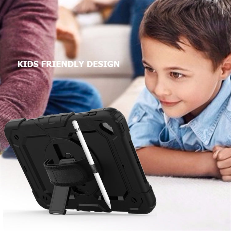 Shockproof Colorful Silica Gel + PC Protective Case for iPad Mini 2019 / Mini 4, with Holder & Shoulder Strap & Hand Strap & Pen Slot(Black) - iPad Pro 11 (2018) Cases by buy2fix | Online Shopping UK | buy2fix