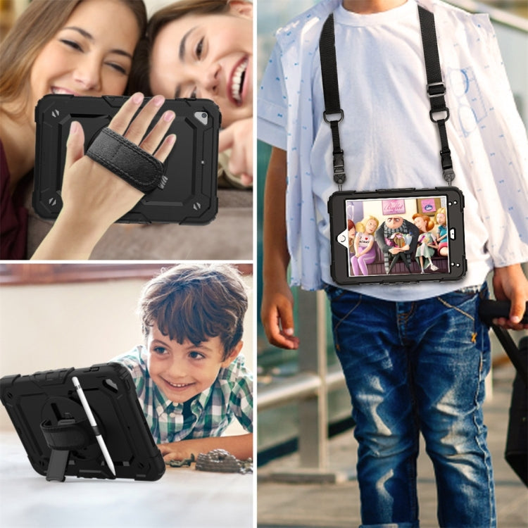 Shockproof Colorful Silica Gel + PC Protective Case for iPad Mini 2019 / Mini 4, with Holder & Shoulder Strap & Hand Strap & Pen Slot(Black) - iPad Pro 11 (2018) Cases by buy2fix | Online Shopping UK | buy2fix