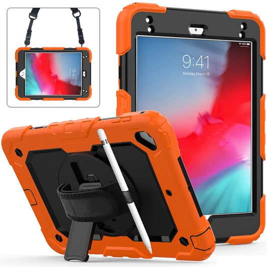 Shockproof Colorful Silica Gel + PC Protective Case for iPad Mini 2019 / Mini 4, with Holder & Shoulder Strap & Hand Strap & Pen Slot(Orange) - iPad Pro 11 (2018) Cases by buy2fix | Online Shopping UK | buy2fix