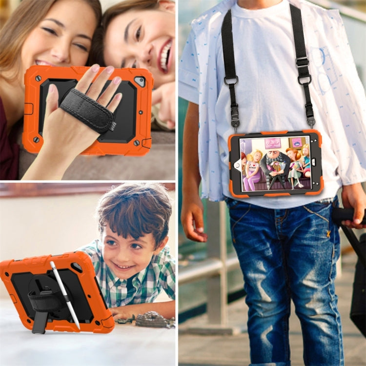 Shockproof Colorful Silica Gel + PC Protective Case for iPad Mini 2019 / Mini 4, with Holder & Shoulder Strap & Hand Strap & Pen Slot(Orange) - iPad Pro 11 (2018) Cases by buy2fix | Online Shopping UK | buy2fix