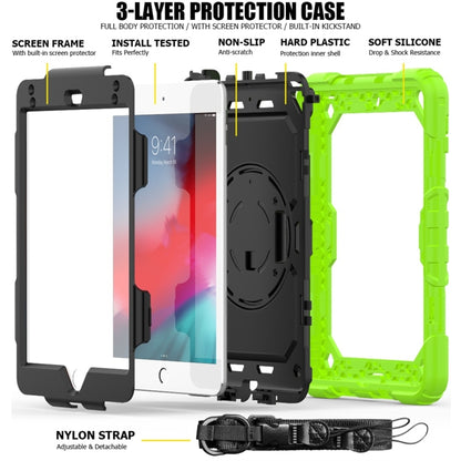 Shockproof Colorful Silica Gel + PC Protective Case for iPad Mini 2019 / Mini 4, with Holder & Shoulder Strap & Hand Strap & Pen Slot(Green) - iPad Pro 11 (2018) Cases by buy2fix | Online Shopping UK | buy2fix