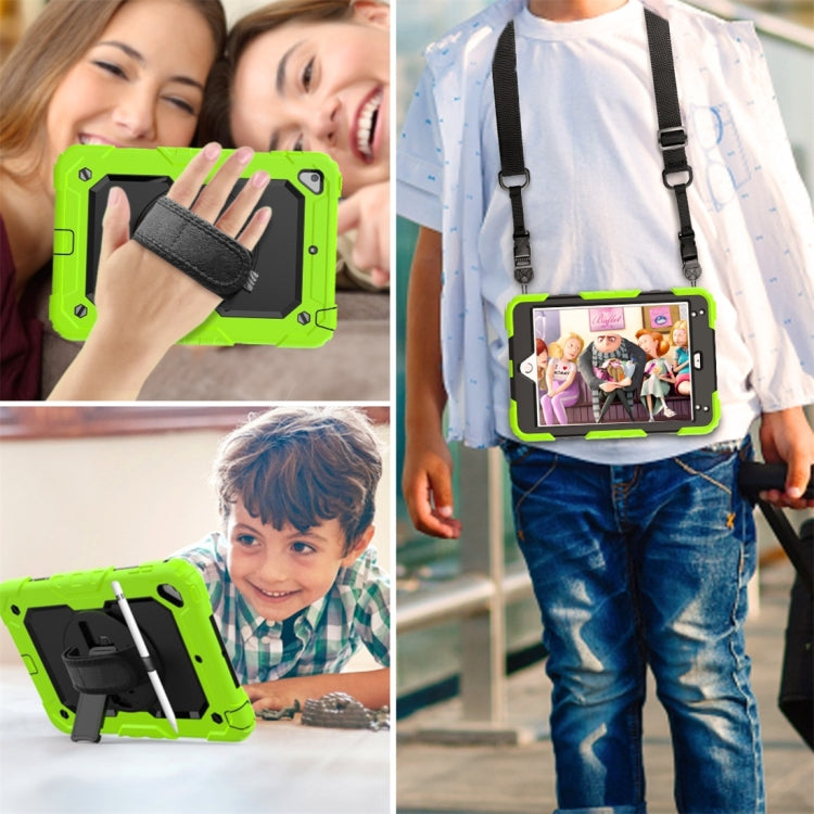 Shockproof Colorful Silica Gel + PC Protective Case for iPad Mini 2019 / Mini 4, with Holder & Shoulder Strap & Hand Strap & Pen Slot(Green) - iPad Pro 11 (2018) Cases by buy2fix | Online Shopping UK | buy2fix