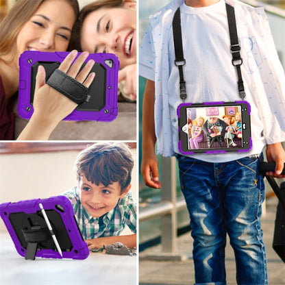 Shockproof Colorful Silica Gel + PC Protective Case for iPad Mini 2019 / Mini 4, with Holder & Shoulder Strap & Hand Strap & Pen Slot(Purple) - iPad Pro 11 (2018) Cases by buy2fix | Online Shopping UK | buy2fix