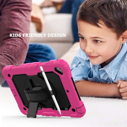 Shockproof Colorful Silica Gel + PC Protective Case for iPad Mini 2019 / Mini 4, with Holder & Shoulder Strap & Hand Strap & Pen Slot(Rose Red) - iPad Pro 11 (2018) Cases by buy2fix | Online Shopping UK | buy2fix
