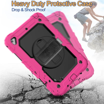 Shockproof Colorful Silica Gel + PC Protective Case for iPad Mini 2019 / Mini 4, with Holder & Shoulder Strap & Hand Strap & Pen Slot(Rose Red) - iPad Pro 11 (2018) Cases by buy2fix | Online Shopping UK | buy2fix