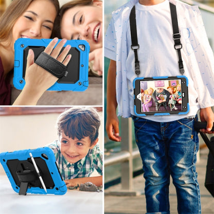 Shockproof Colorful Silica Gel + PC Protective Case for iPad Mini 2019 / Mini 4, with Holder & Shoulder Strap & Hand Strap & Pen Slot(Baby Blue) - iPad Pro 11 (2018) Cases by buy2fix | Online Shopping UK | buy2fix