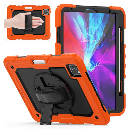 For iPad Pro 11 inch (2018) / Pro 11 inch (2020) Shockproof Colorful Silica Gel + PC Protective Tablet Case with Holder & Shoulder Strap & Hand Strap & Pen Slot(Orange) - iPad Pro 11 (2020) Cases by buy2fix | Online Shopping UK | buy2fix