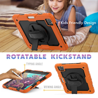 For iPad Pro 11 inch (2018) / Pro 11 inch (2020) Shockproof Colorful Silica Gel + PC Protective Tablet Case with Holder & Shoulder Strap & Hand Strap & Pen Slot(Orange) - iPad Pro 11 (2020) Cases by buy2fix | Online Shopping UK | buy2fix