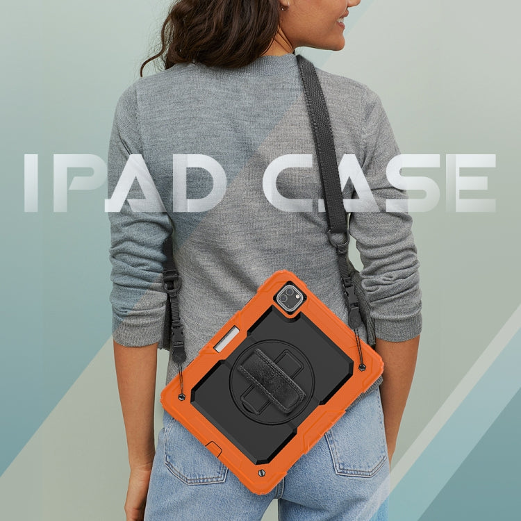 For iPad Pro 11 inch (2018) / Pro 11 inch (2020) Shockproof Colorful Silica Gel + PC Protective Tablet Case with Holder & Shoulder Strap & Hand Strap & Pen Slot(Orange) - iPad Pro 11 (2020) Cases by buy2fix | Online Shopping UK | buy2fix
