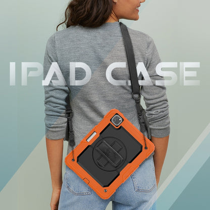 For iPad Pro 11 inch (2018) / Pro 11 inch (2020) Shockproof Colorful Silica Gel + PC Protective Tablet Case with Holder & Shoulder Strap & Hand Strap & Pen Slot(Orange) - iPad Pro 11 (2020) Cases by buy2fix | Online Shopping UK | buy2fix
