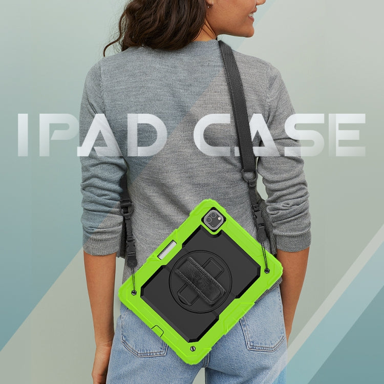 For iPad Pro 11 inch (2018) / Pro 11 inch (2020) Shockproof Colorful Silica Gel + PC Protective Tablet Case with Holder & Shoulder Strap & Hand Strap & Pen Slot(Green) - iPad Pro 11 (2020) Cases by buy2fix | Online Shopping UK | buy2fix