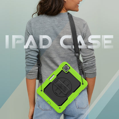 For iPad Pro 11 inch (2018) / Pro 11 inch (2020) Shockproof Colorful Silica Gel + PC Protective Tablet Case with Holder & Shoulder Strap & Hand Strap & Pen Slot(Green) - iPad Pro 11 (2020) Cases by buy2fix | Online Shopping UK | buy2fix