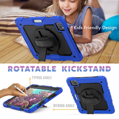 For iPad Pro 11 inch (2018) / Pro 11 inch (2020) Shockproof Colorful Silica Gel + PC Protective Tablet Case with Holder & Shoulder Strap & Hand Strap & Pen Slot(Blue) - iPad Pro 11 (2020) Cases by buy2fix | Online Shopping UK | buy2fix