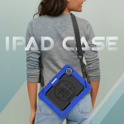 For iPad Pro 11 inch (2018) / Pro 11 inch (2020) Shockproof Colorful Silica Gel + PC Protective Tablet Case with Holder & Shoulder Strap & Hand Strap & Pen Slot(Blue) - iPad Pro 11 (2020) Cases by buy2fix | Online Shopping UK | buy2fix