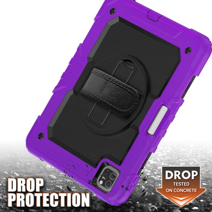 For iPad Pro 11 inch (2018) / Pro 11 inch (2020) Shockproof Colorful Silica Gel + PC Protective Tablet Case with Holder & Shoulder Strap & Hand Strap & Pen Slot(Purple) - iPad Pro 11 (2020) Cases by buy2fix | Online Shopping UK | buy2fix
