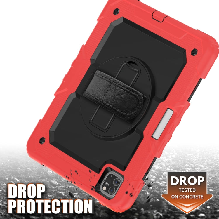 For iPad Pro 11 inch (2018) / Pro 11 inch (2020) Shockproof Colorful Silica Gel + PC Protective Tablet Case with Holder & Shoulder Strap & Hand Strap & Pen Slot(Red) - iPad Pro 11 (2020) Cases by buy2fix | Online Shopping UK | buy2fix