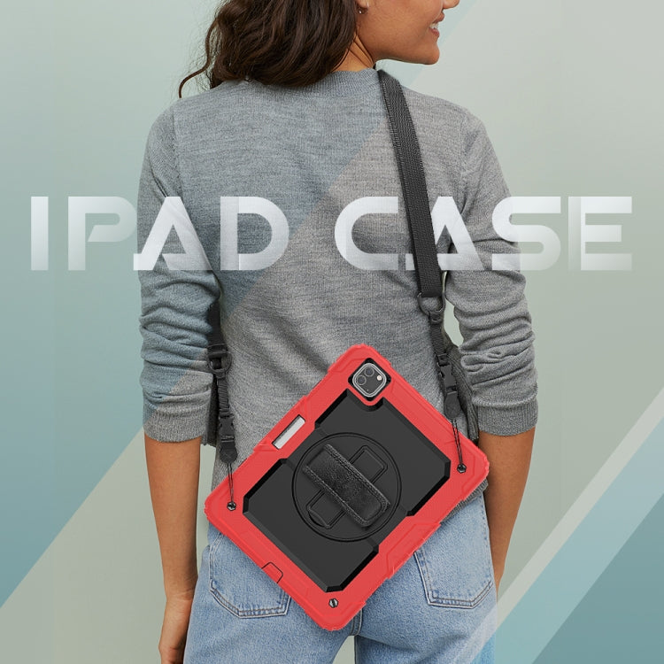 For iPad Pro 11 inch (2018) / Pro 11 inch (2020) Shockproof Colorful Silica Gel + PC Protective Tablet Case with Holder & Shoulder Strap & Hand Strap & Pen Slot(Red) - iPad Pro 11 (2020) Cases by buy2fix | Online Shopping UK | buy2fix