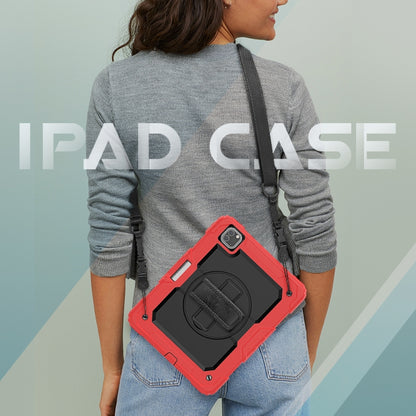For iPad Pro 11 inch (2018) / Pro 11 inch (2020) Shockproof Colorful Silica Gel + PC Protective Tablet Case with Holder & Shoulder Strap & Hand Strap & Pen Slot(Red) - iPad Pro 11 (2020) Cases by buy2fix | Online Shopping UK | buy2fix