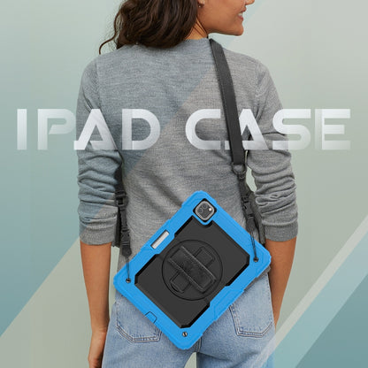 For iPad Pro 11 inch (2018) / Pro 11 inch (2020) Shockproof Colorful Silica Gel + PC Protective Tablet Case with Holder & Shoulder Strap & Hand Strap & Pen Slot(Baby Blue) - iPad Pro 11 (2020) Cases by buy2fix | Online Shopping UK | buy2fix