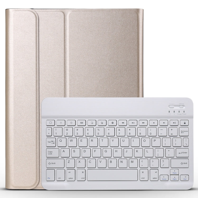 A11 Bluetooth 3.0 Ultra-thin ABS Detachable Bluetooth Keyboard Leather Tablet Case with Holder for iPad Pro 11 2022 / 2021 / Air 5 / Air 4 (Gold) - For iPad Pro by buy2fix | Online Shopping UK | buy2fix