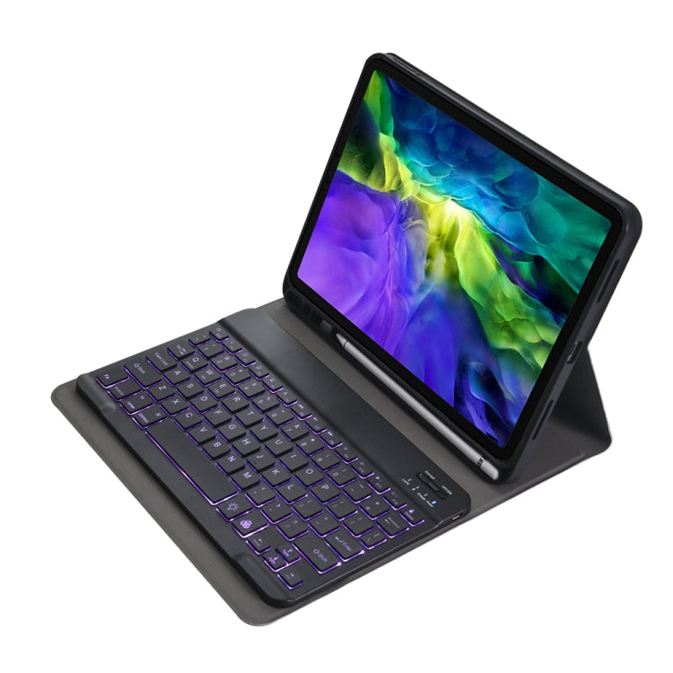 A11BS Ultra-thin ABS Detachable Bluetooth Keyboard Tablet Case with Backlight & Pen Slot & Holder for iPad Pro 11 2022 / 2021 / Air 5 / Air 4 (Black) - For iPad Pro by buy2fix | Online Shopping UK | buy2fix