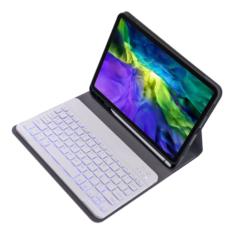 A11BS Ultra-thin ABS Detachable Bluetooth Keyboard Tablet Case with Backlight & Pen Slot & Holder for iPad Pro 11 2022 / 2021 / Air 5 / Air 4 (Rose Gold) - For iPad Pro by buy2fix | Online Shopping UK | buy2fix