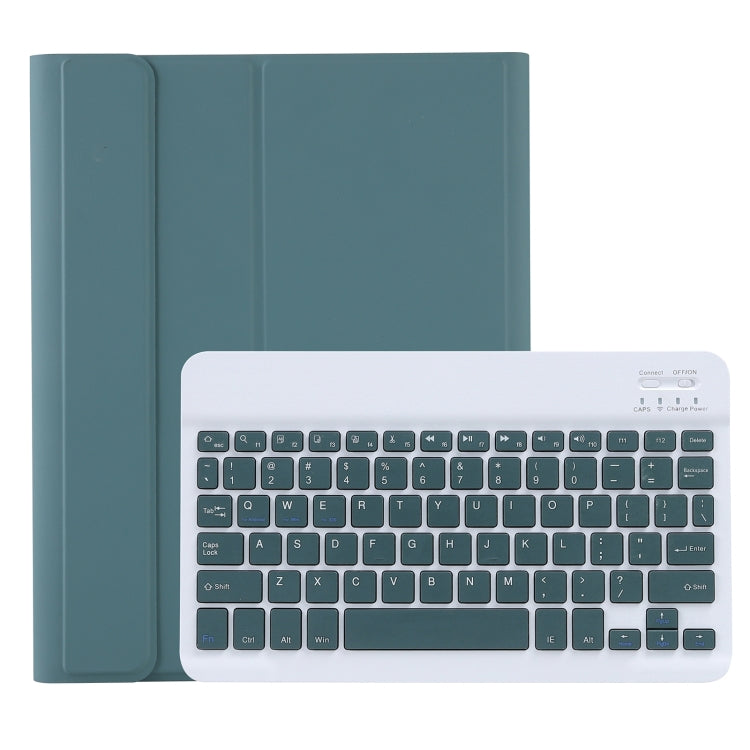 C-11B Detachable Candy Color Bluetooth Keyboard Leather Tablet Case with Pen Slot & Holder for iPad Pro 11 2022 / 2021 / Air 5 / Air 4 (Dark Green) - For iPad Pro by buy2fix | Online Shopping UK | buy2fix