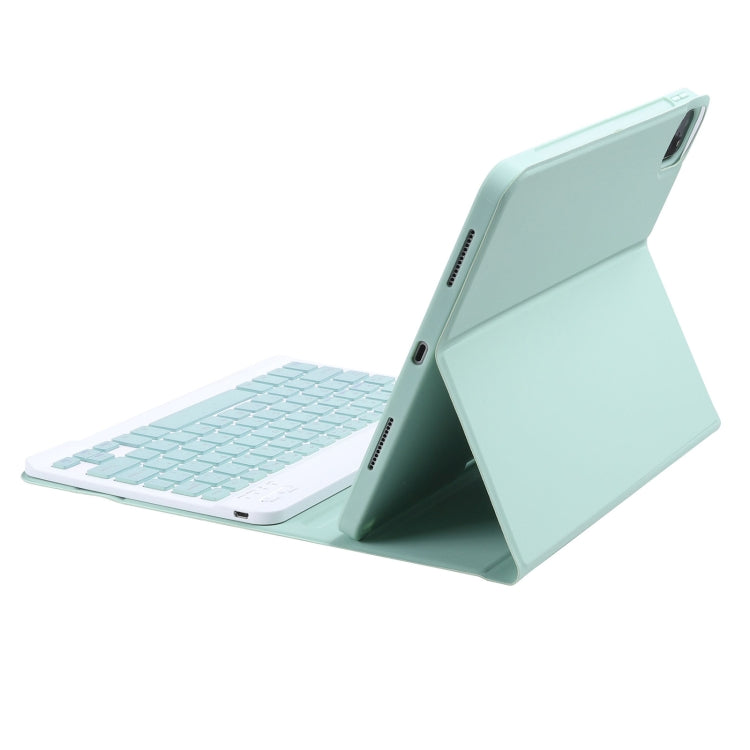 C-11B Detachable Candy Color Bluetooth Keyboard Leather Tablet Case with Pen Slot & Holder for iPad Pro 11 2022 / 2021 / Air 5 / Air 4 (Light Green) - For iPad Pro by buy2fix | Online Shopping UK | buy2fix
