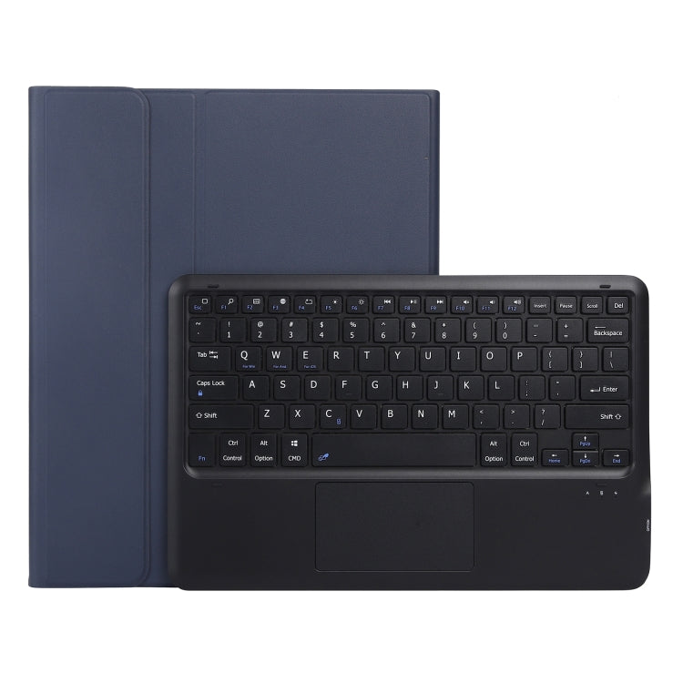 A12B-A Ultra-thin ABS Detachable Bluetooth Keyboard Tablet Case with Touchpad & Pen Slot & Holder for iPad Air 13 2024 / 2025 / Pro 12.9 2021 (Dark Blue) - For iPad Pro by buy2fix | Online Shopping UK | buy2fix