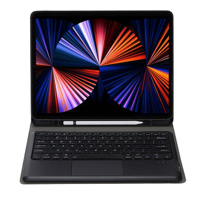 A12B-A Ultra-thin ABS Detachable Bluetooth Keyboard Tablet Case with Touchpad & Pen Slot & Holder for iPad Air 13 2024 / 2025 / Pro 12.9 2021 (Dark Blue) - For iPad Pro by buy2fix | Online Shopping UK | buy2fix