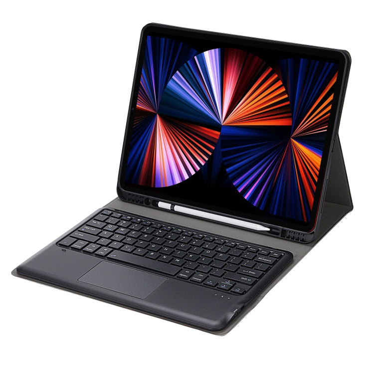 A12B-A Ultra-thin ABS Detachable Bluetooth Keyboard Tablet Case with Touchpad & Pen Slot & Holder for iPad Air 13 2024 / 2025 / Pro 12.9 2021 (Dark Blue) - For iPad Pro by buy2fix | Online Shopping UK | buy2fix