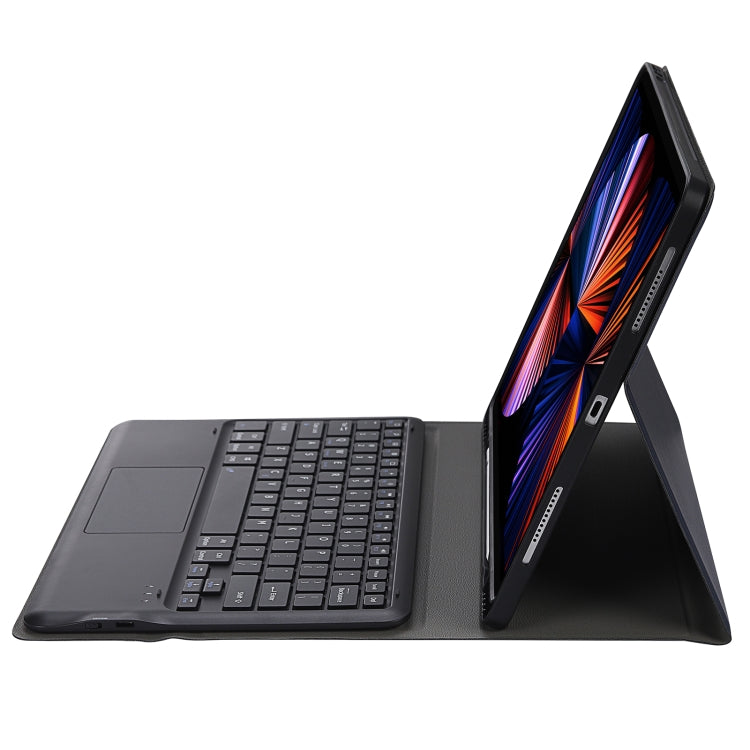 A12B-A Ultra-thin ABS Detachable Bluetooth Keyboard Tablet Case with Touchpad & Pen Slot & Holder for iPad Air 13 2024 / 2025 / Pro 12.9 2021 (Dark Blue) - For iPad Pro by buy2fix | Online Shopping UK | buy2fix