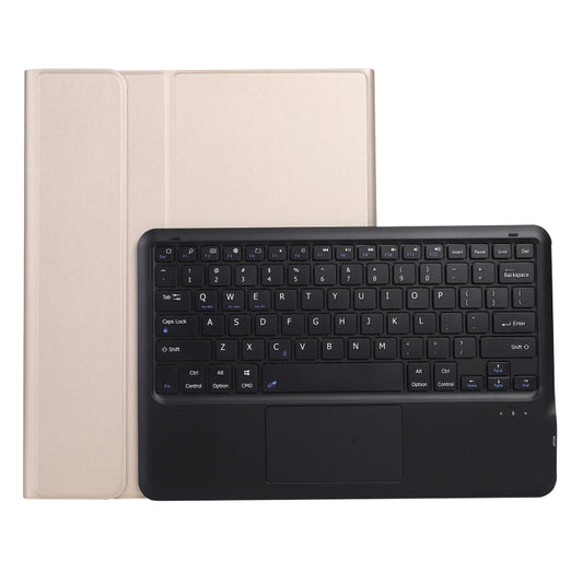A12B-A Ultra-thin ABS Detachable Bluetooth Keyboard Tablet Case with Touchpad & Pen Slot & Holder for iPad Air 13 2024 / 2025 / Pro 12.9 2021 (Gold) - For iPad Pro by buy2fix | Online Shopping UK | buy2fix