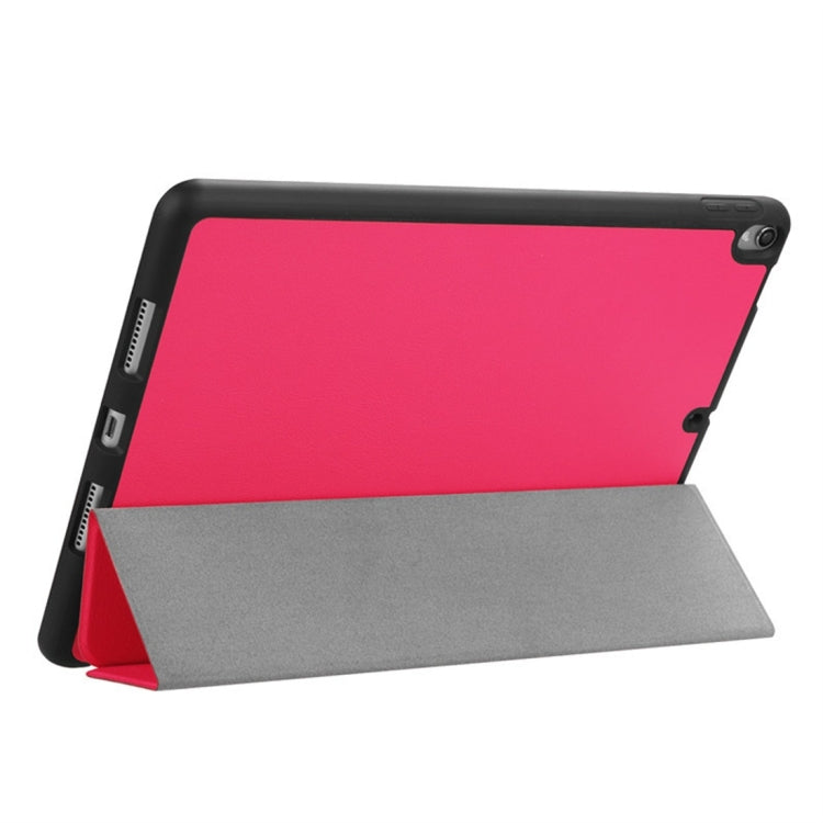 Custer Texture Horizontal Flip Leather Case for iPad Pro 10.5 Inch / iPad Air (2019), with Three-folding Holder & Pen Slot (Dark Blue) - iPad Air (2019) Cases by buy2fix | Online Shopping UK | buy2fix