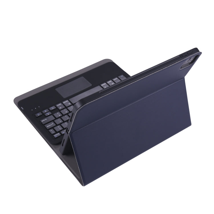 A11B-A 2020 Ultra-thin ABS Detachable Bluetooth Keyboard Tablet Case for iPad Pro 11 2022 / 2021 / Air4 / Air5, with Touchpad & Pen Slot & Holder (Dark Blue) - For iPad Pro by buy2fix | Online Shopping UK | buy2fix