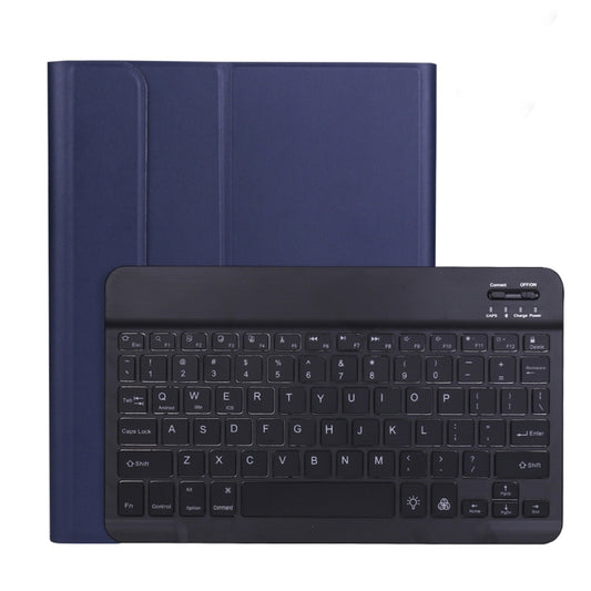 A11BS 2020 Ultra-thin ABS Detachable Bluetooth Keyboard Tablet Case for iPad Pro 11 2022 / 2021 / Air4 / Air5, with Backlight & Pen Slot & Holder (Dark Blue) - For iPad Pro by buy2fix | Online Shopping UK | buy2fix