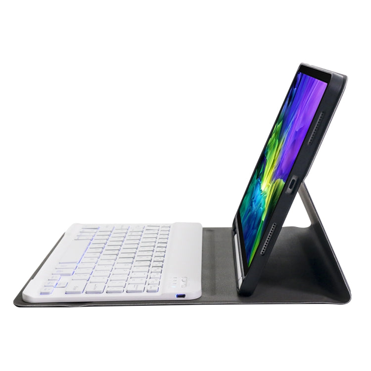 A11BS 2020 Ultra-thin ABS Detachable Bluetooth Keyboard Tablet Case for iPad Pro 11 2022 / 2021 / Air4 / Air5, with Backlight & Pen Slot & Holder (Gold) - For iPad Pro by buy2fix | Online Shopping UK | buy2fix