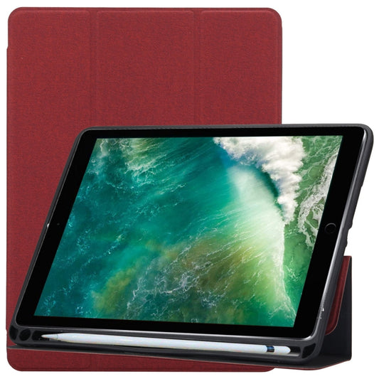 Cloth Texture Pattern Horizontal Flip Leather Case for iPad Pro 10.5 inch ,with Three-folding Holder & Pen Slots (Red) - iPad Pro 10.5 inch Cases by buy2fix | Online Shopping UK | buy2fix