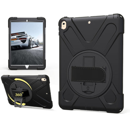 For iPad Pro 10.5 inch 360 Degree Rotation PC + Silicone Protective Case with Holder & Hand-strap (Black) - iPad Pro 10.5 inch Cases by buy2fix | Online Shopping UK | buy2fix