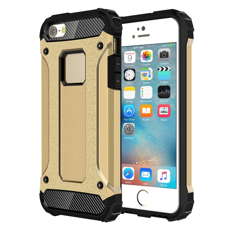 Tough Armor TPU + PC Combination Case for iPhone SE & 5 & 5s(Gold) by buy2fix