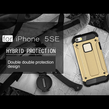 Tough Armor TPU + PC Combination Case for iPhone SE & 5 & 5s(Gold) by buy2fix